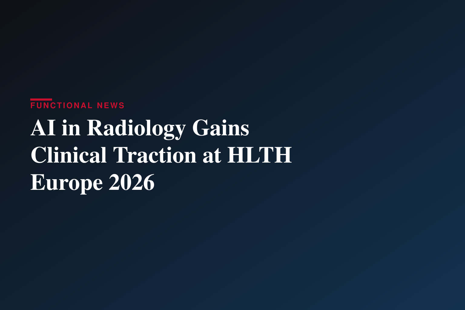 KFSH présente un modèle d’IA appliquée au HLTH Europe 2026