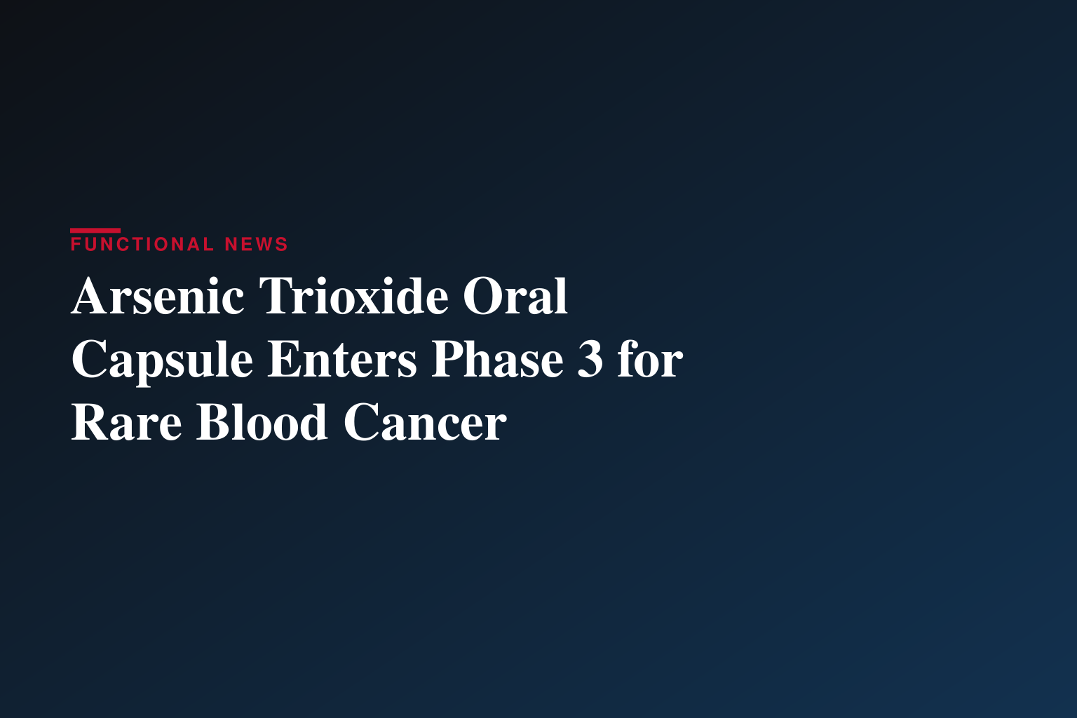 Quetzal Therapeutics Announces First Patient Dosed in Phase 3 QUATRO-APL Trial of QTX-2101 for Frontline Acute Promyelocytic Leukemia