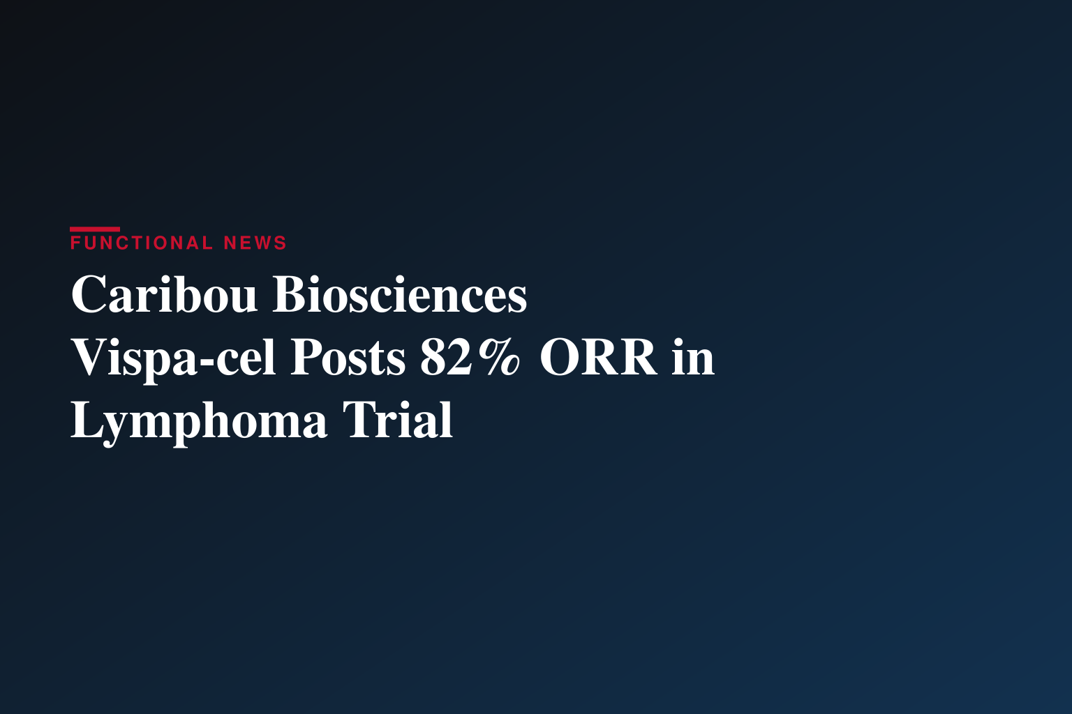 Caribou Biosciences Reports Long-Term Vispa-cel Data in Second-line Large B Cell Lymphoma at EHA 2026