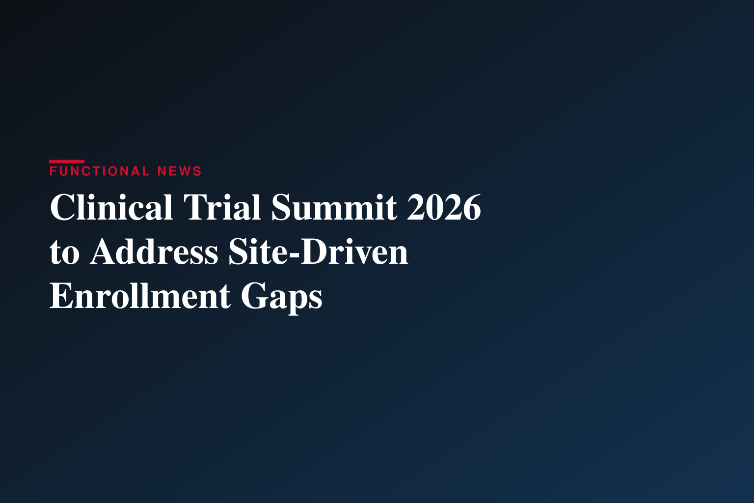 Questex’s Fierce Life Sciences Announces the 2026 Partnerships with Sites Summit Agenda