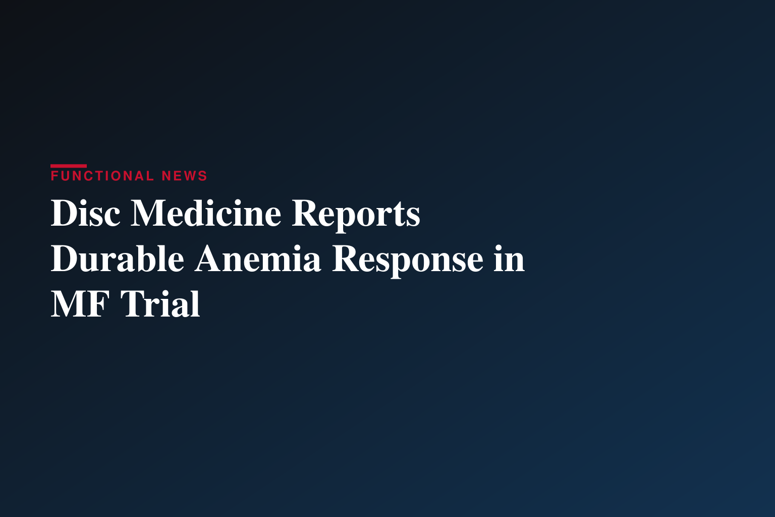 Disc Medicine Presents Positive Clinical Updates at the 2026 European Hematology Association (EHA) Annual Meeting