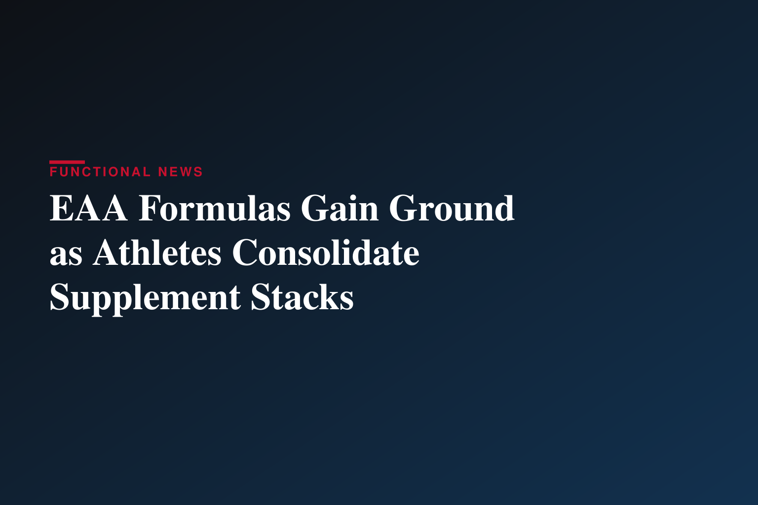 Oh!mino Releases New Industry Report on Athletes Replacing Supplement Stacks with All-in-One EAA Formulas