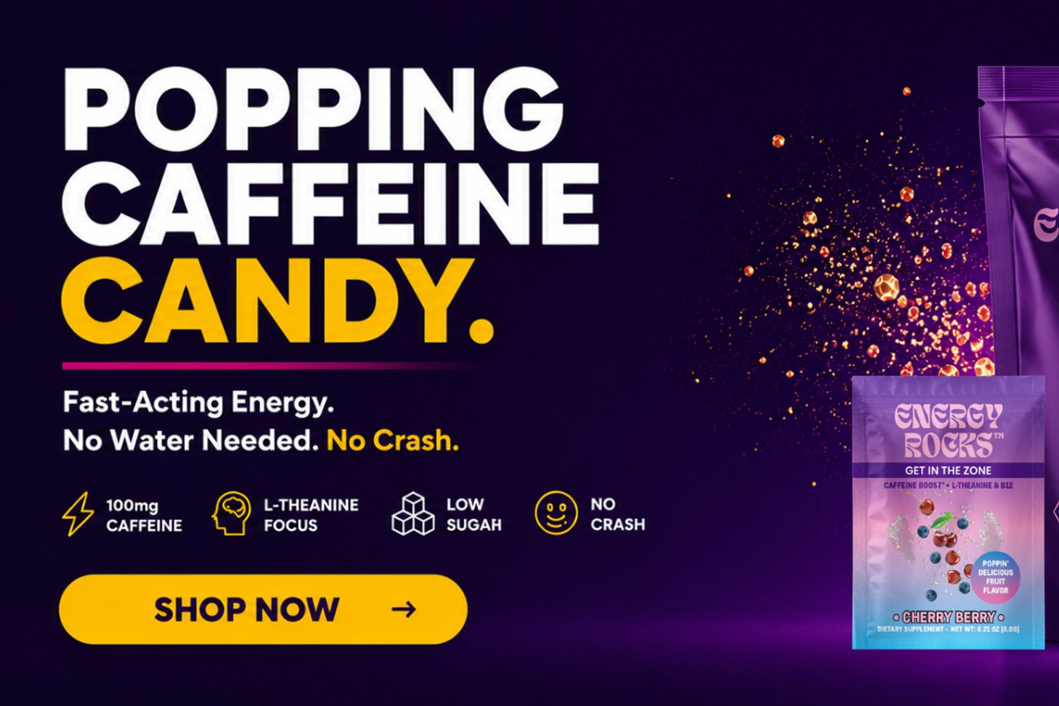 Energy Rocks Launches Functional Popping Candy with Caffeine