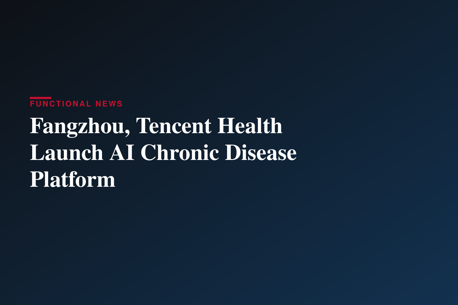 Fangzhou Showcases AI-Powered Chronic Disease Management Solution With Tencent Health at Tencent Cloud Conference