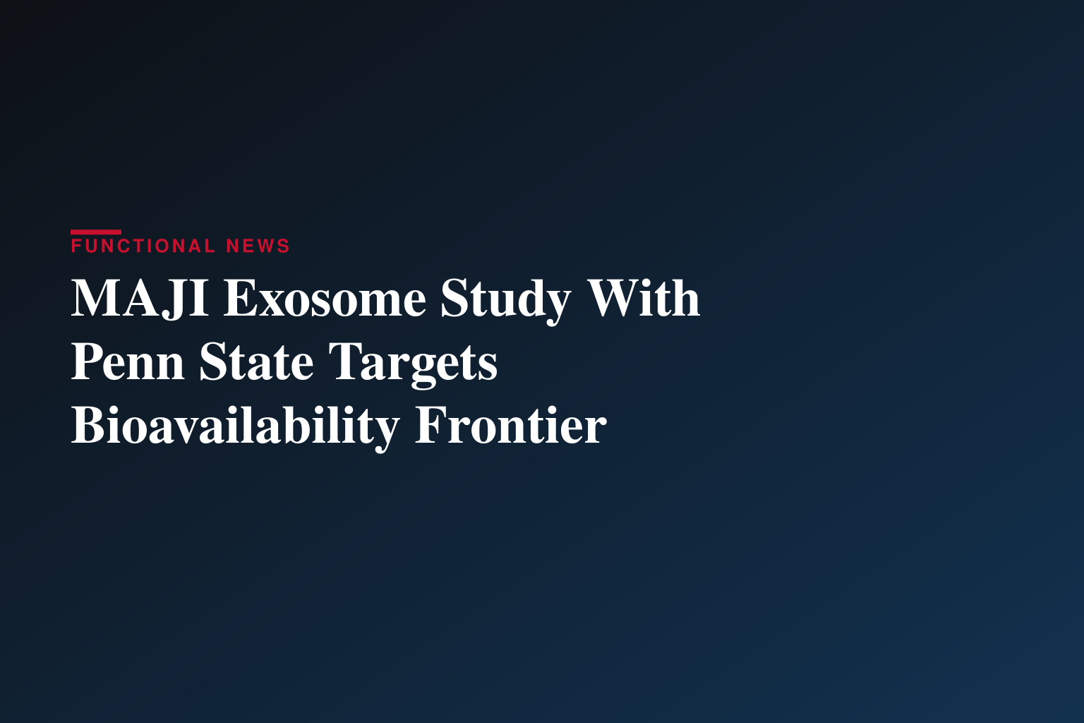 NexTel Medical Corp. Announces Groundbreaking, First-of-Its-Kind Exosome Characterization Study with Penn State University