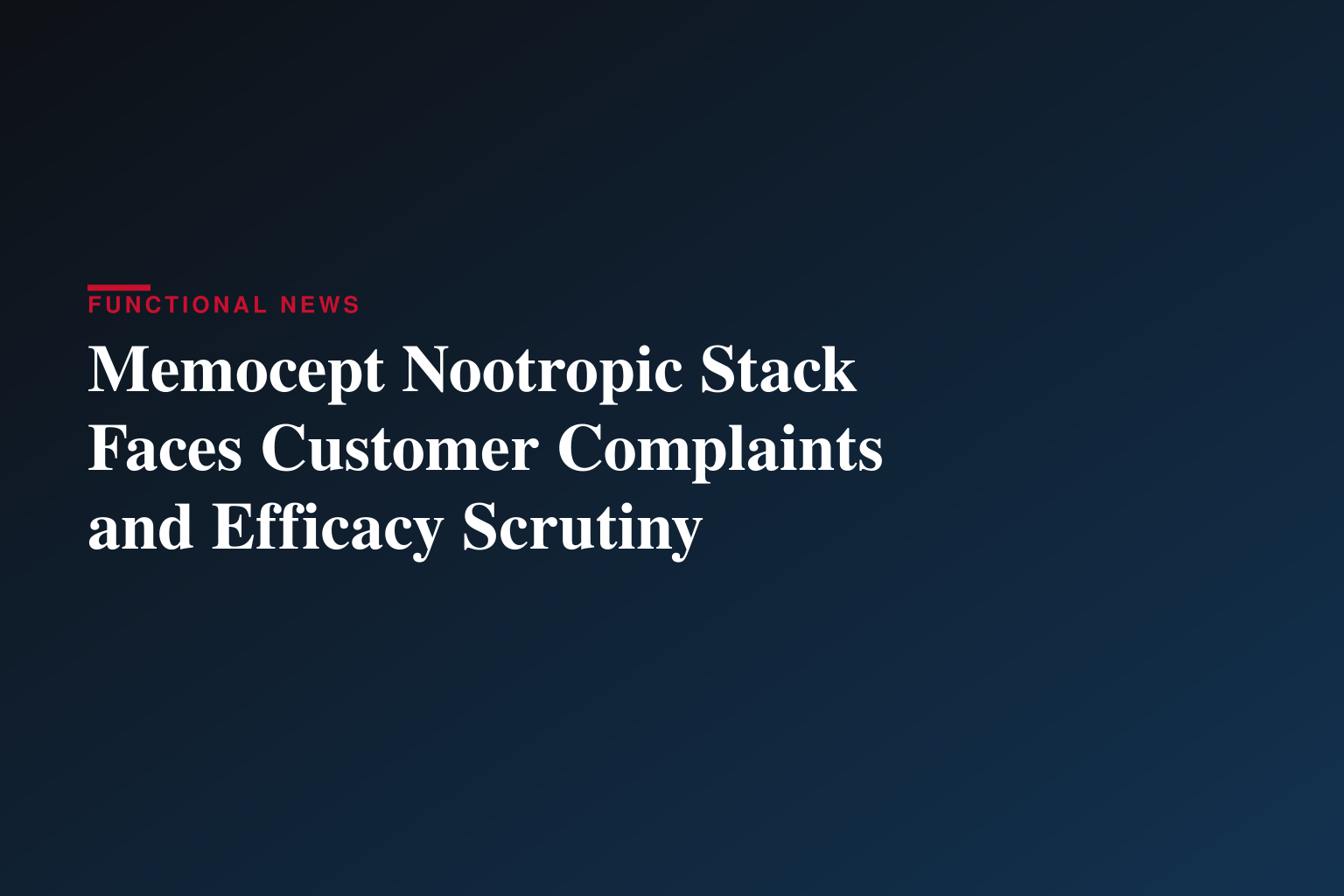 Memocept Under Investigation: Shocking Memocept Brain Support Customer Complaints, Ingredient Claims, Effectiveness Questions, and Serious Side Effect Risks Examined