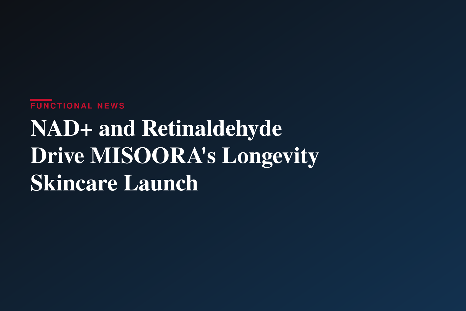 MISOORA Unveils Revolutionary K-Beauty Skincare Range Emphasizing Longevity Over Anti-Aging