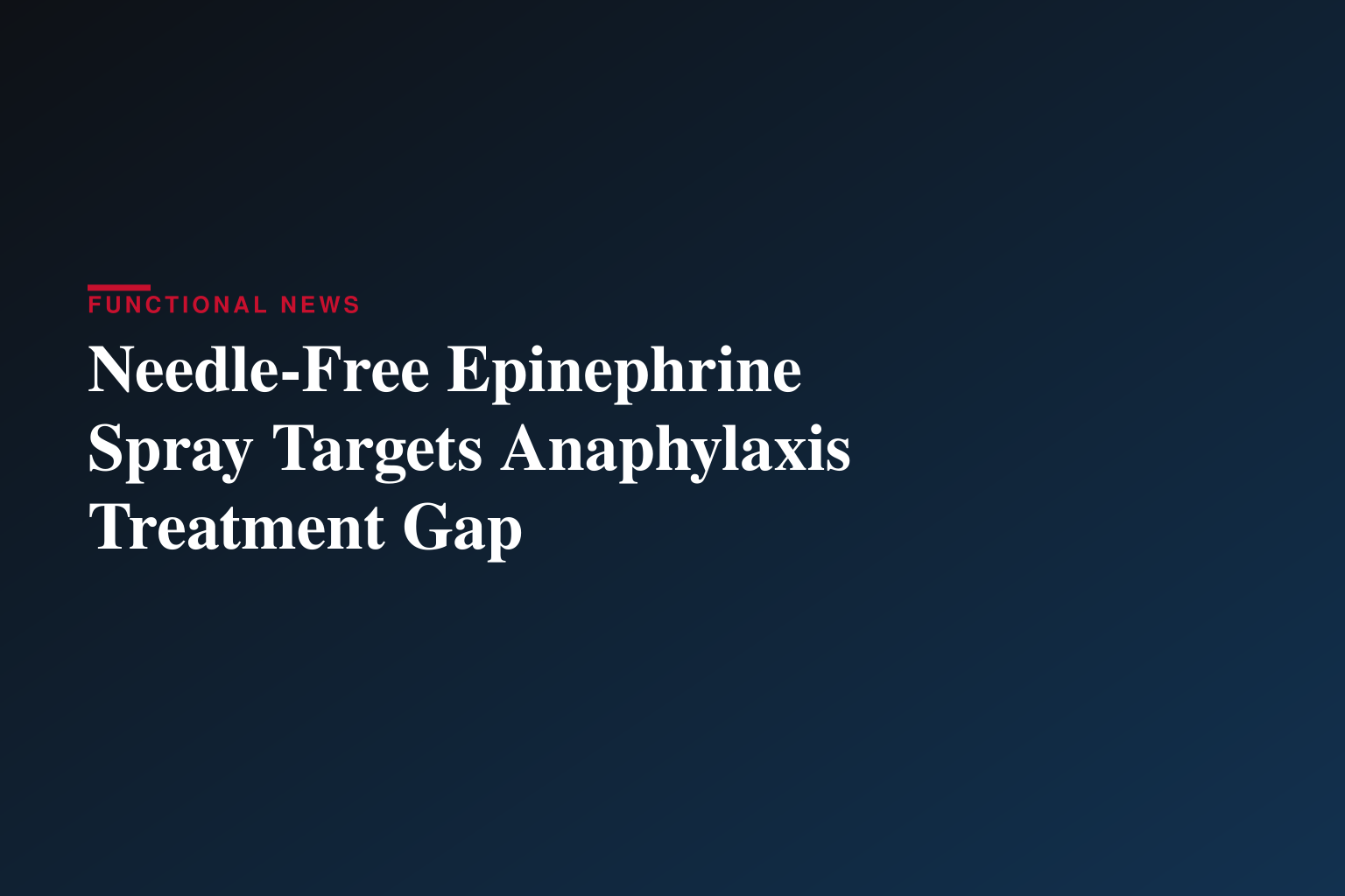 Anaphylaxis management is falling short in 2026 – EAACI data suggest EURneffy, the only needle-free nasal adrenaline spray, could help close the gap 