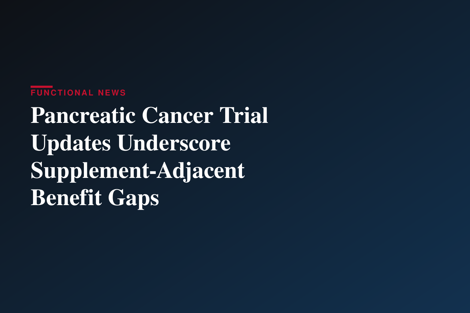 Allsup Highlights Pancreatic Cancer Research And Importance Of Timely SSDI Applications